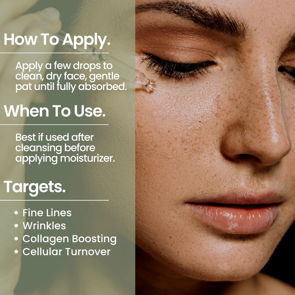 natural outcome pipette dispensing serum onto hand for easy application