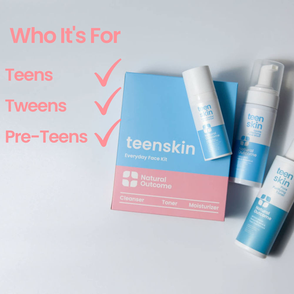 natural outcome teen using the 3-step routine showing clear steps and confidence boost