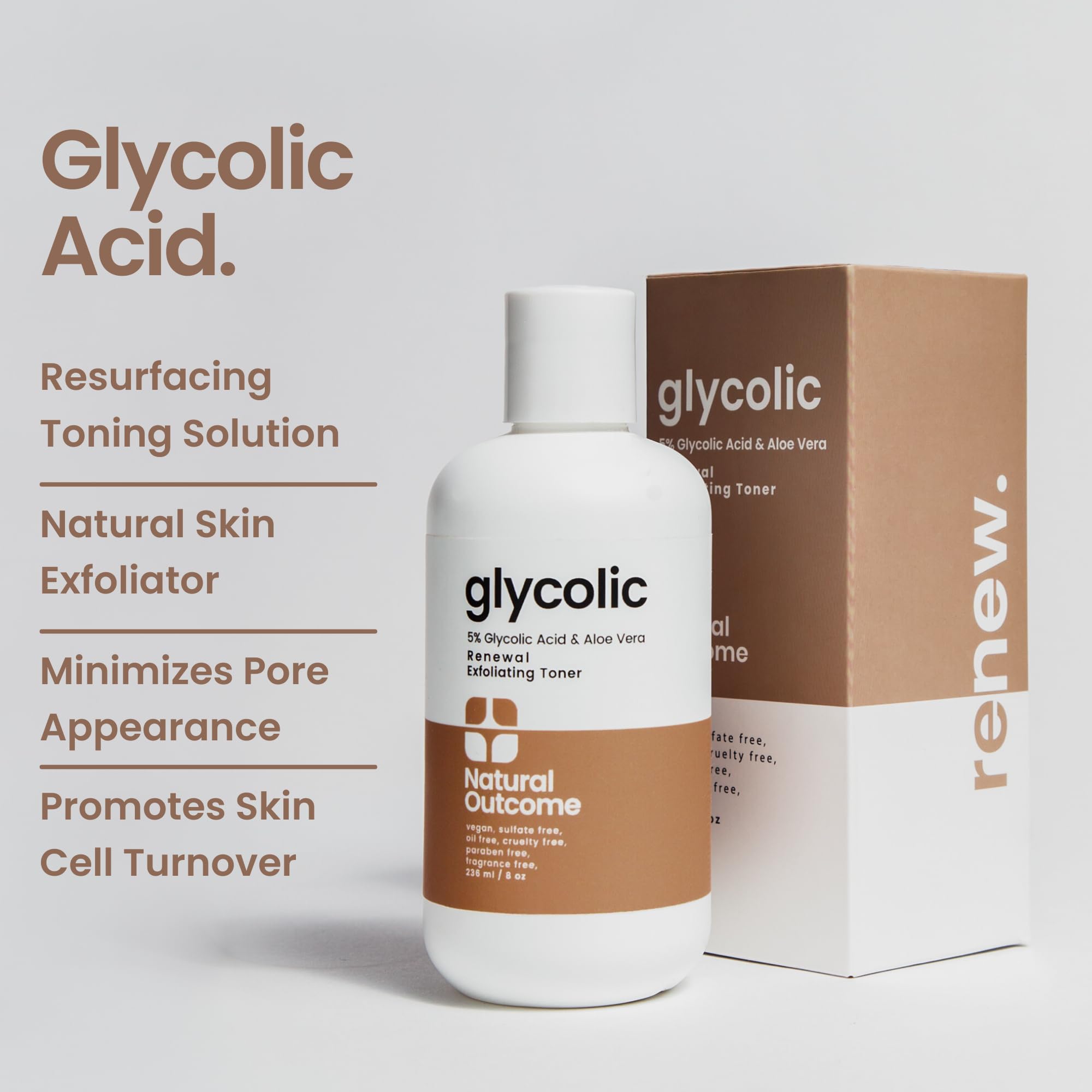 natural outcome back label with ingredients and clear usage instructions