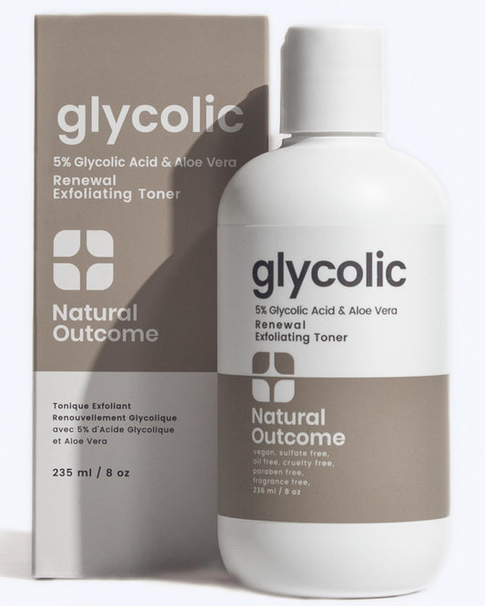 natural outcome front bottle showing clean toner packaging and instant clarity