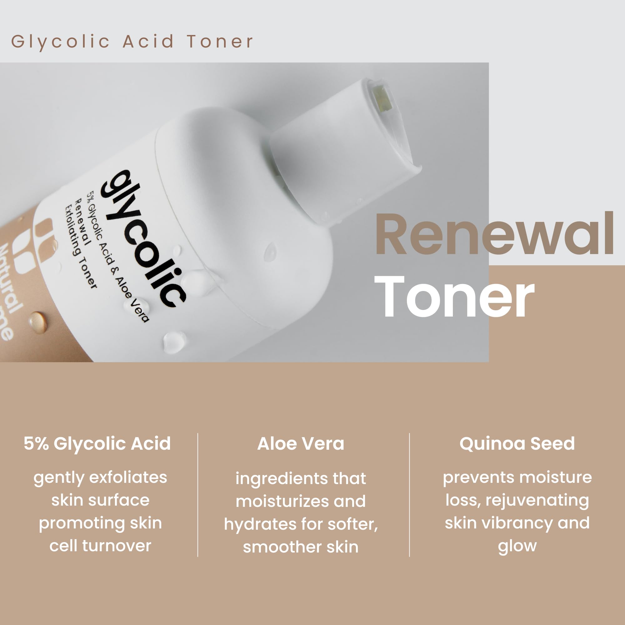 natural outcome quinoa and aloe close-up highlighting nourishing botanicals