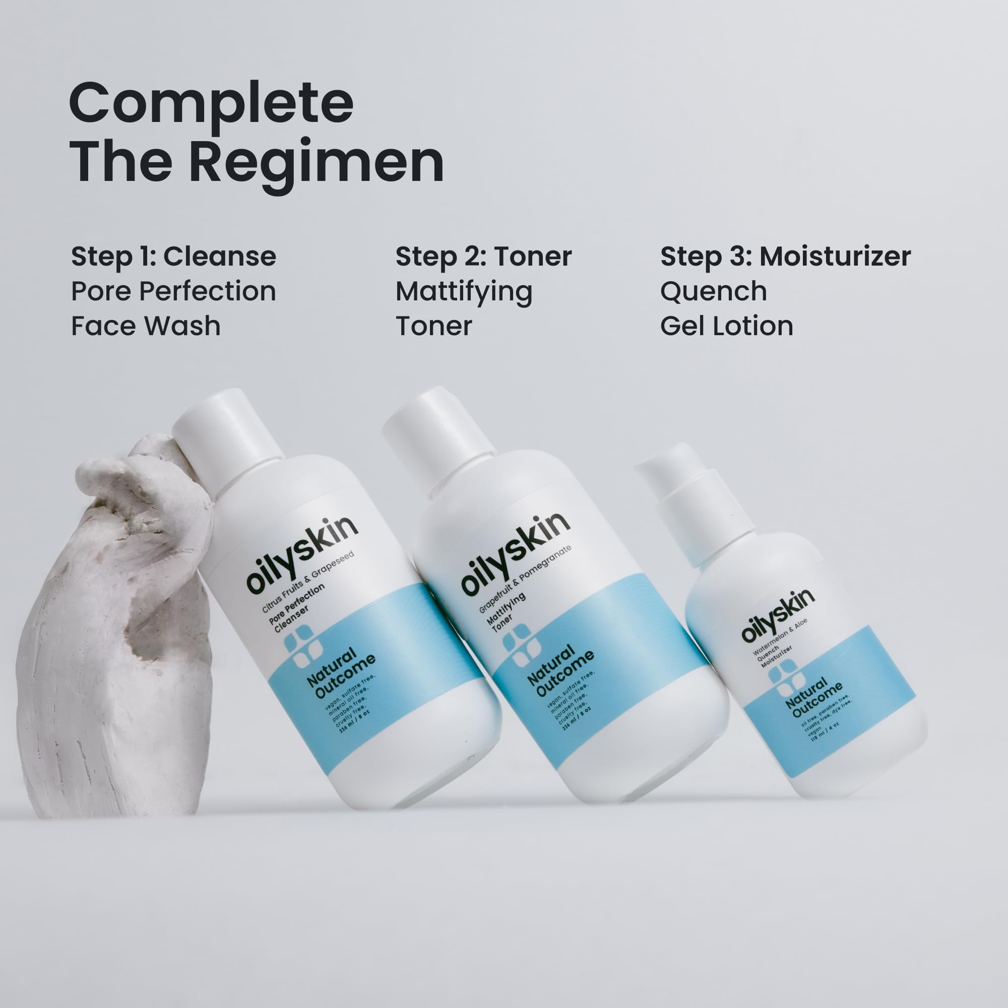 natural outcome back-of-bottle ingredient panel and product information view