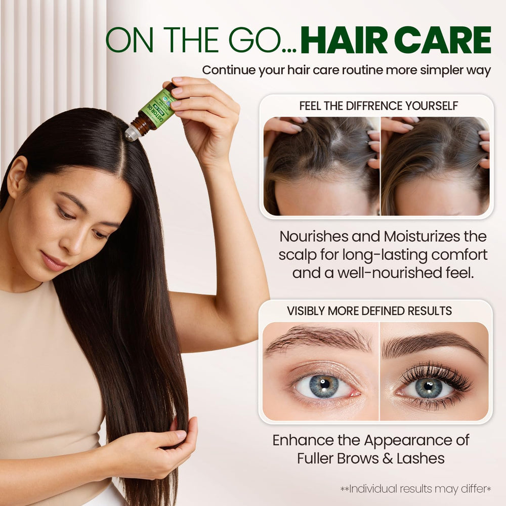 Natural Riches application on hairline demonstrating targeted scalp and edge care