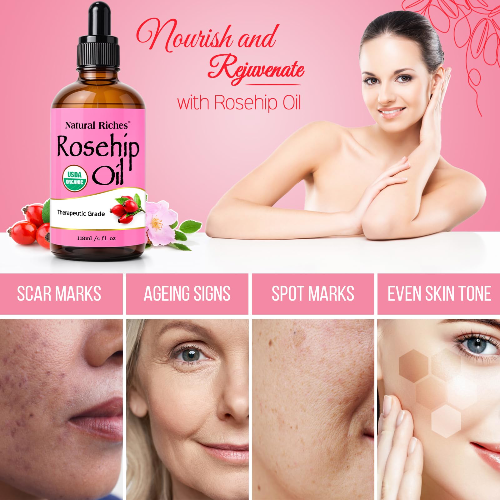 Natural Riches used with gua sha tool illustrating smooth glide and massage benefit
