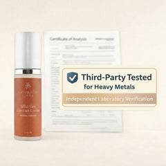NATURALLY LINDA pump dispensing cream demonstrating easy, mess-free application benefit