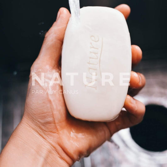 Nature by Canus close-up of soap texture highlighting moisturizing goat milk