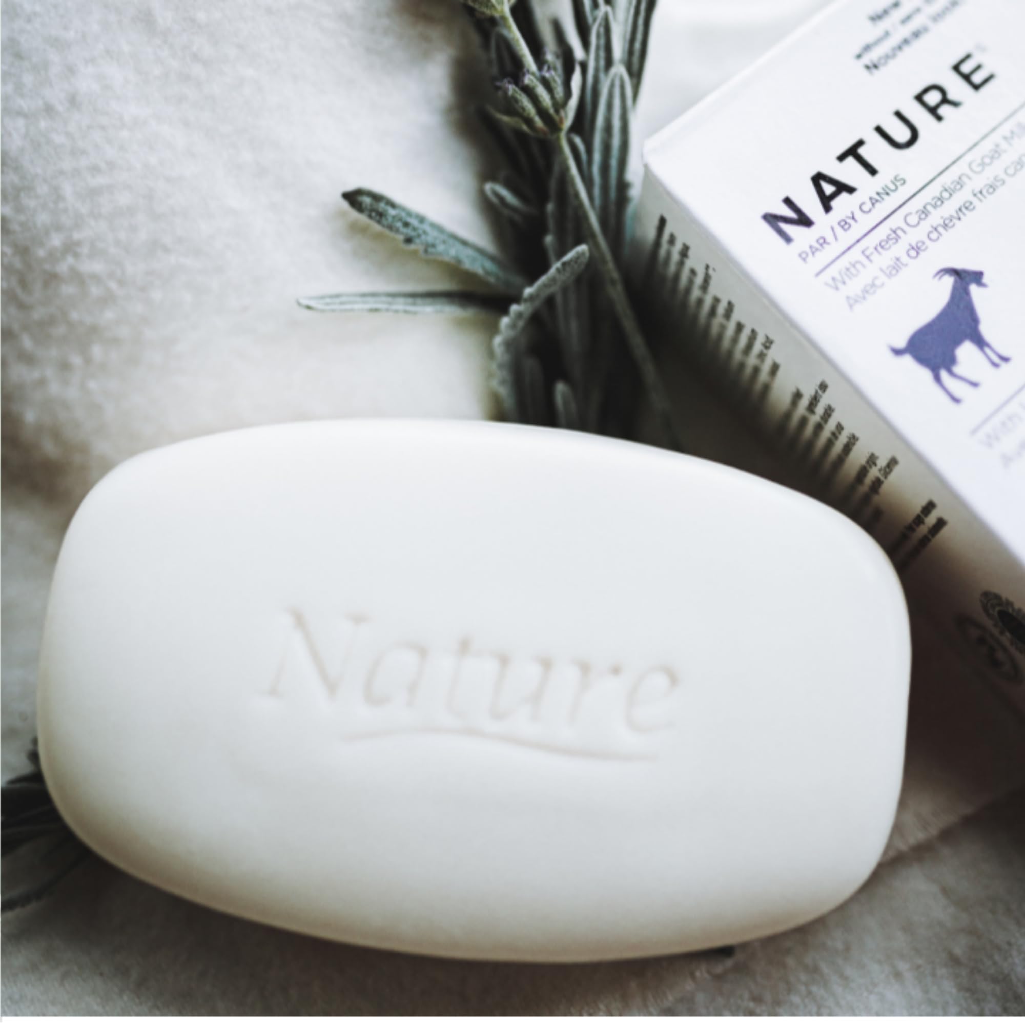 Nature by Canus label close-up showing ingredient clarity and sustainable claims