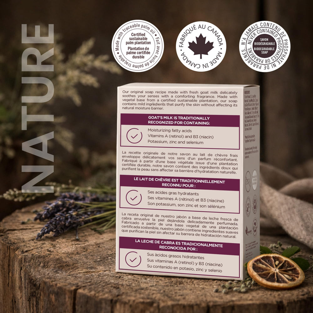 Nature by Canus soap on wooden dish lifestyle promoting eco-friendly routine