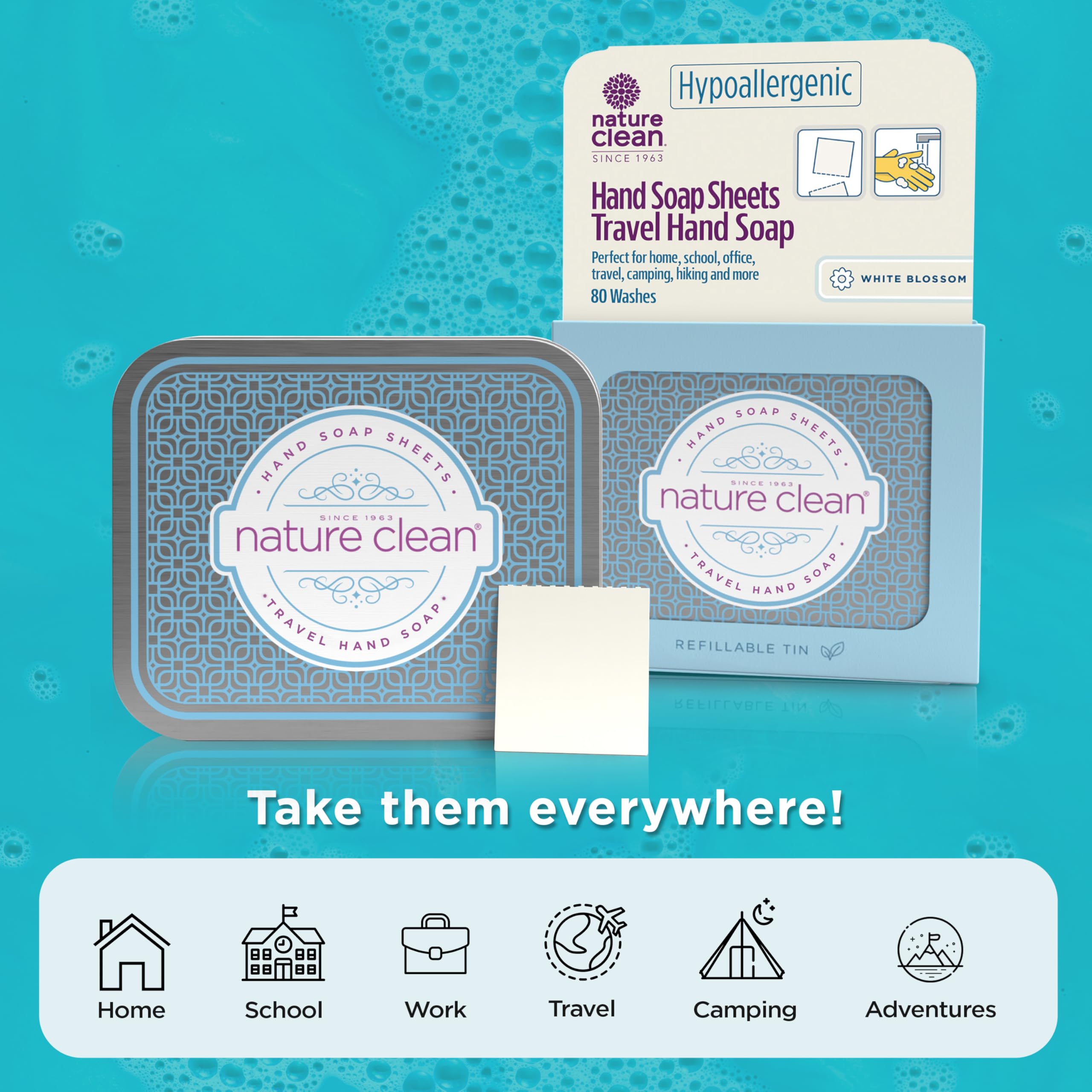 Nature Clean lather on hands illustrating effective cleansing foam
