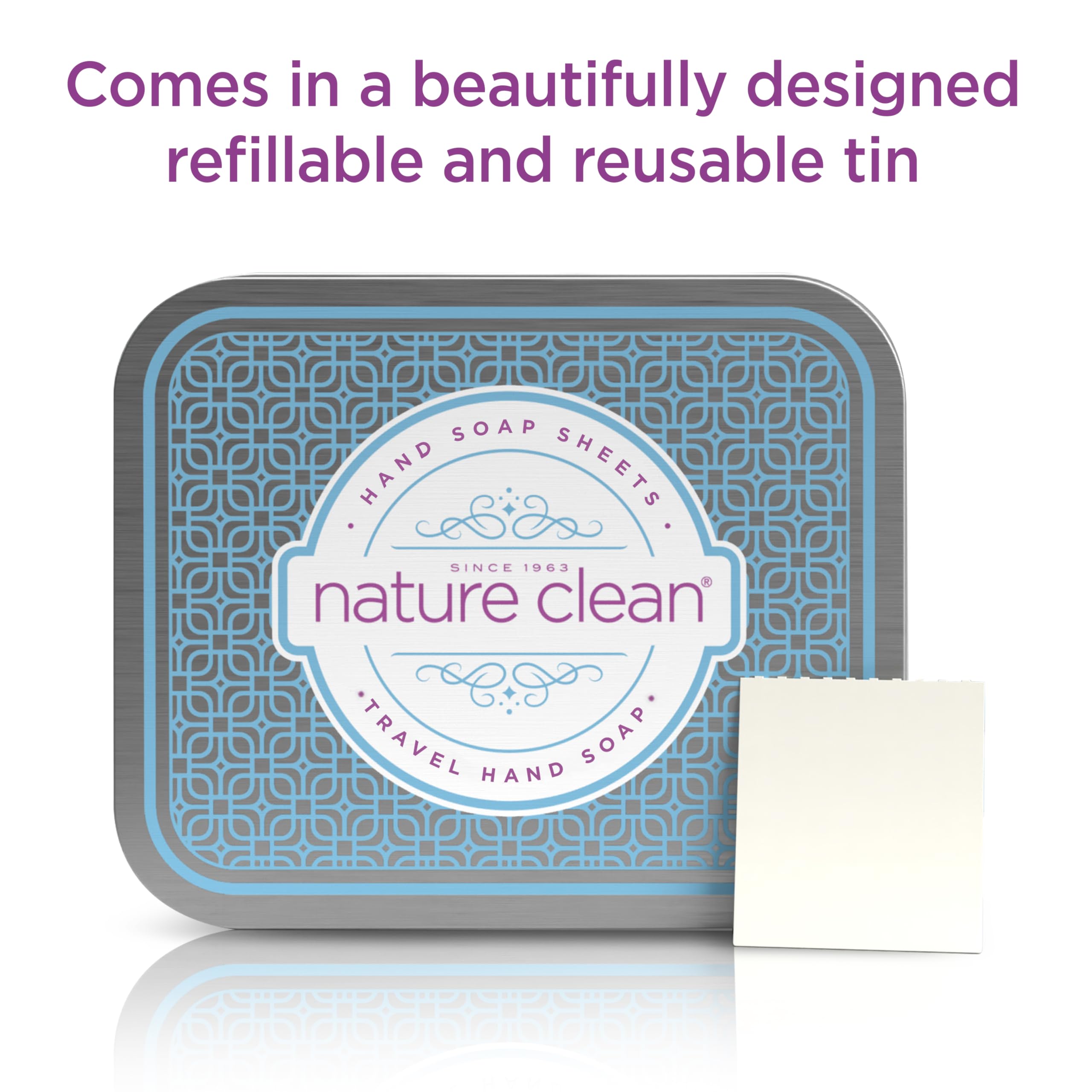Nature Clean single soap sheet close-up showing thin dissolvable texture