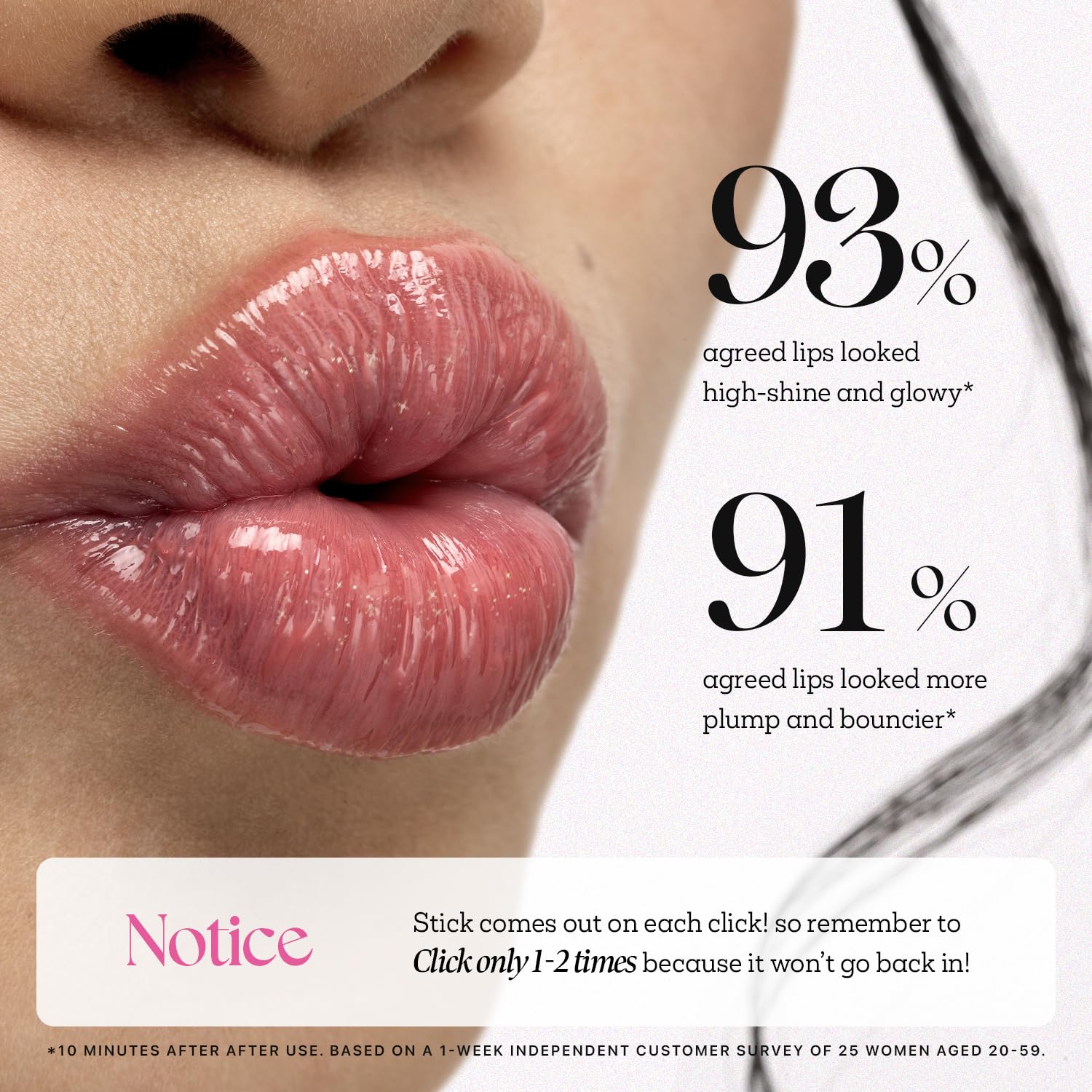 Nature Republic applied on lips close-up showing luminous sheen and fuller look