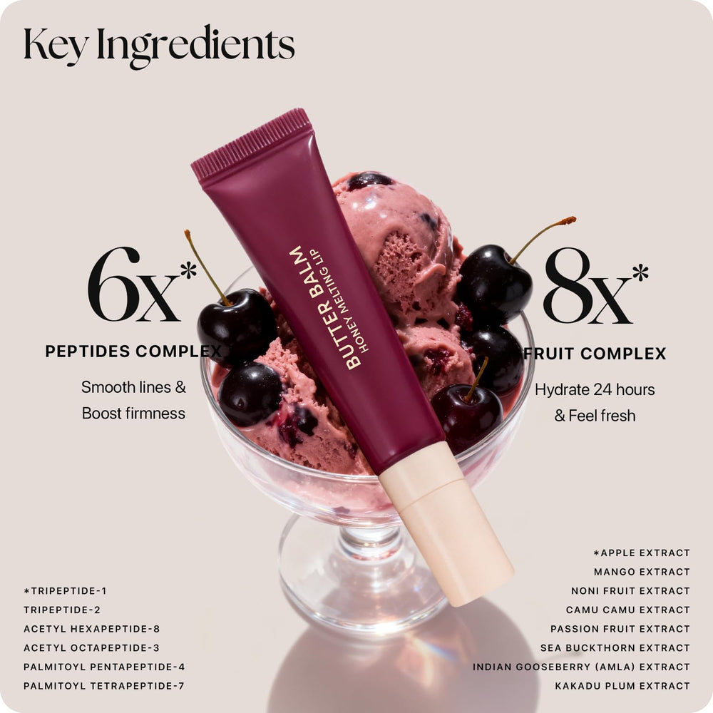 Nature Republic application on lips showing sheer black cherry tint and shine