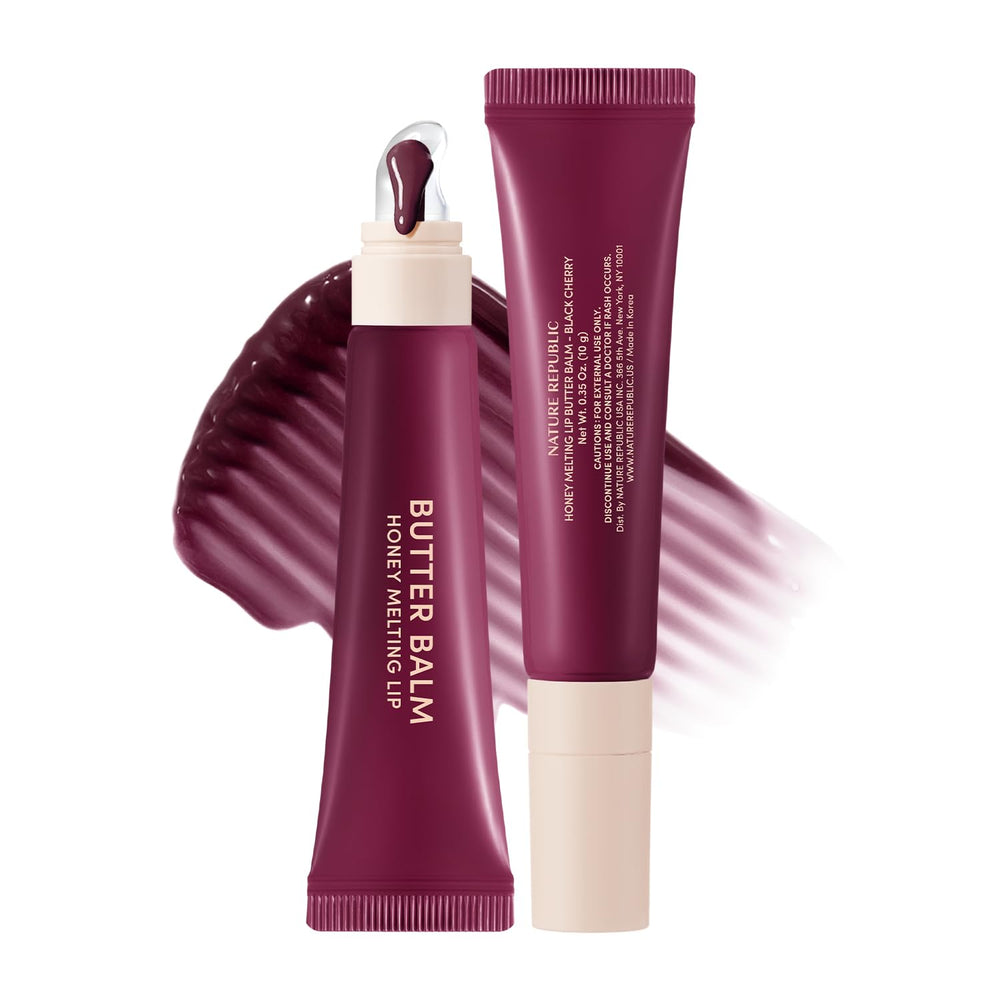 Nature Republic front tube Black Cherry showing compact design and glossy finish