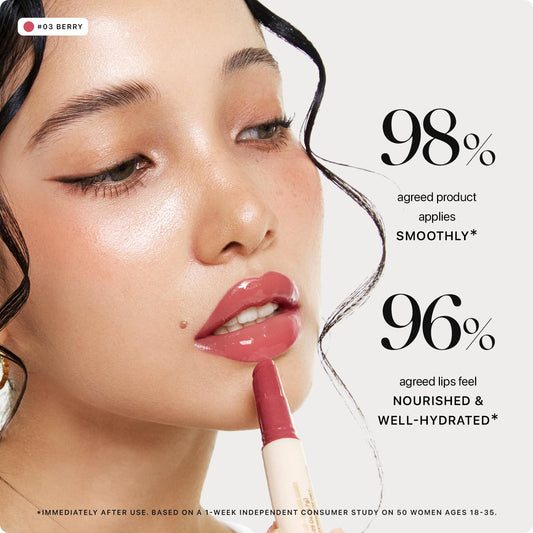 Nature Republic Honey Melting Lip open click mechanism highlighting easy one-click application benefit