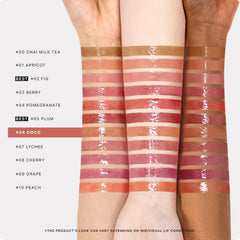 Nature Republic arm swatch showing buildable warmth and sheer pigmentation