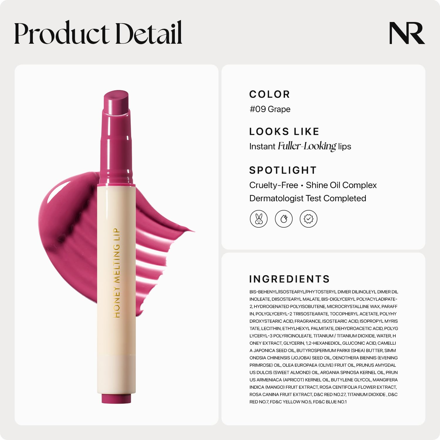 Nature Republic honey melting lip lifestyle flatlay with product and hydration props