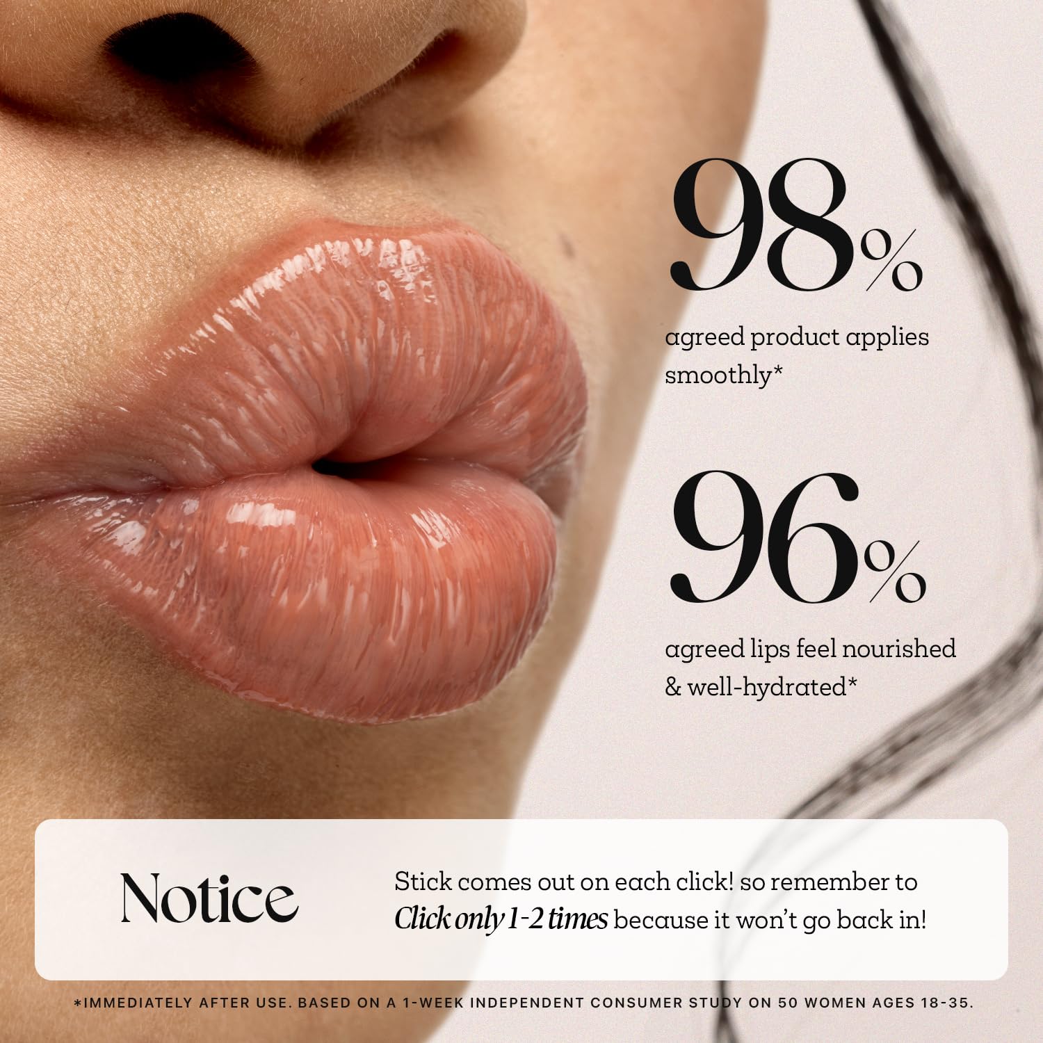 Nature Republic Honey Melting Lip tube with cap open highlighting click-dispense design for hygienic use