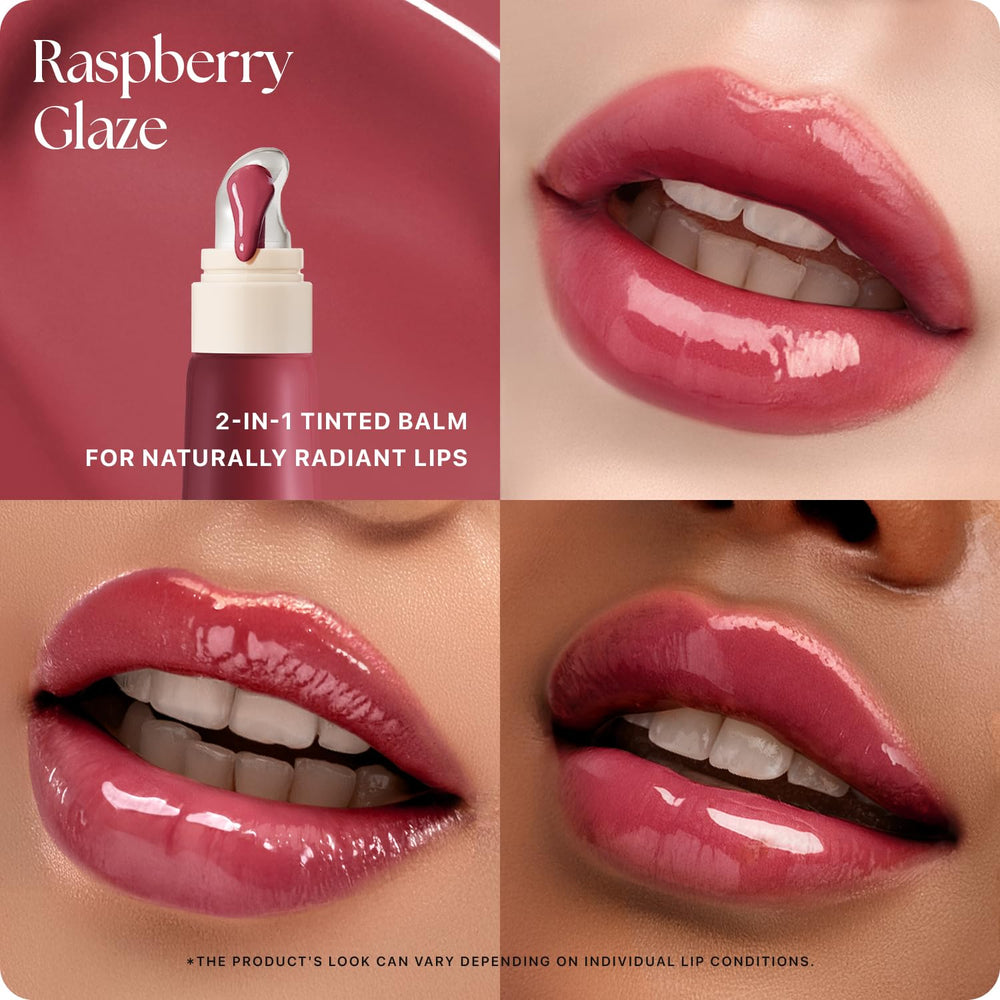 Nature Republic swatch of Raspberry Glaze texture demonstrating sheer glossy finish