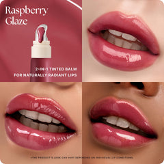 Nature Republic swatch of Raspberry Glaze texture demonstrating sheer glossy finish