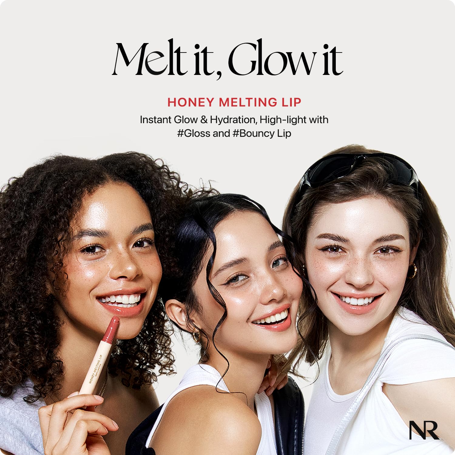 Nature Republic daytime makeup flatlay showing versatile everyday gloss benefit