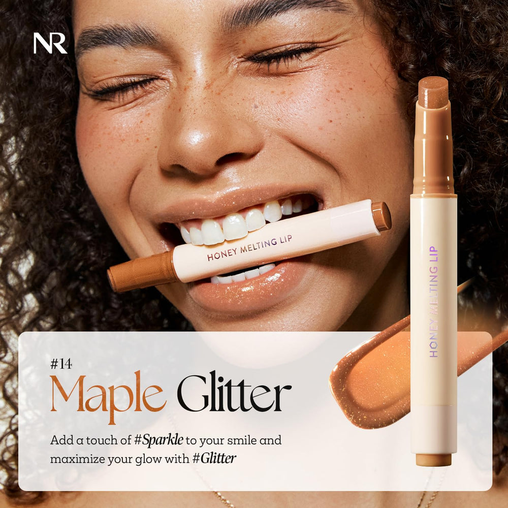 Nature Republic honey-melting texture swirl highlighting nourishing, hydrating finish