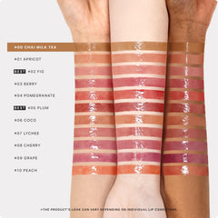 Nature Republic applied on lips model demonstrating natural, glowy nude effect