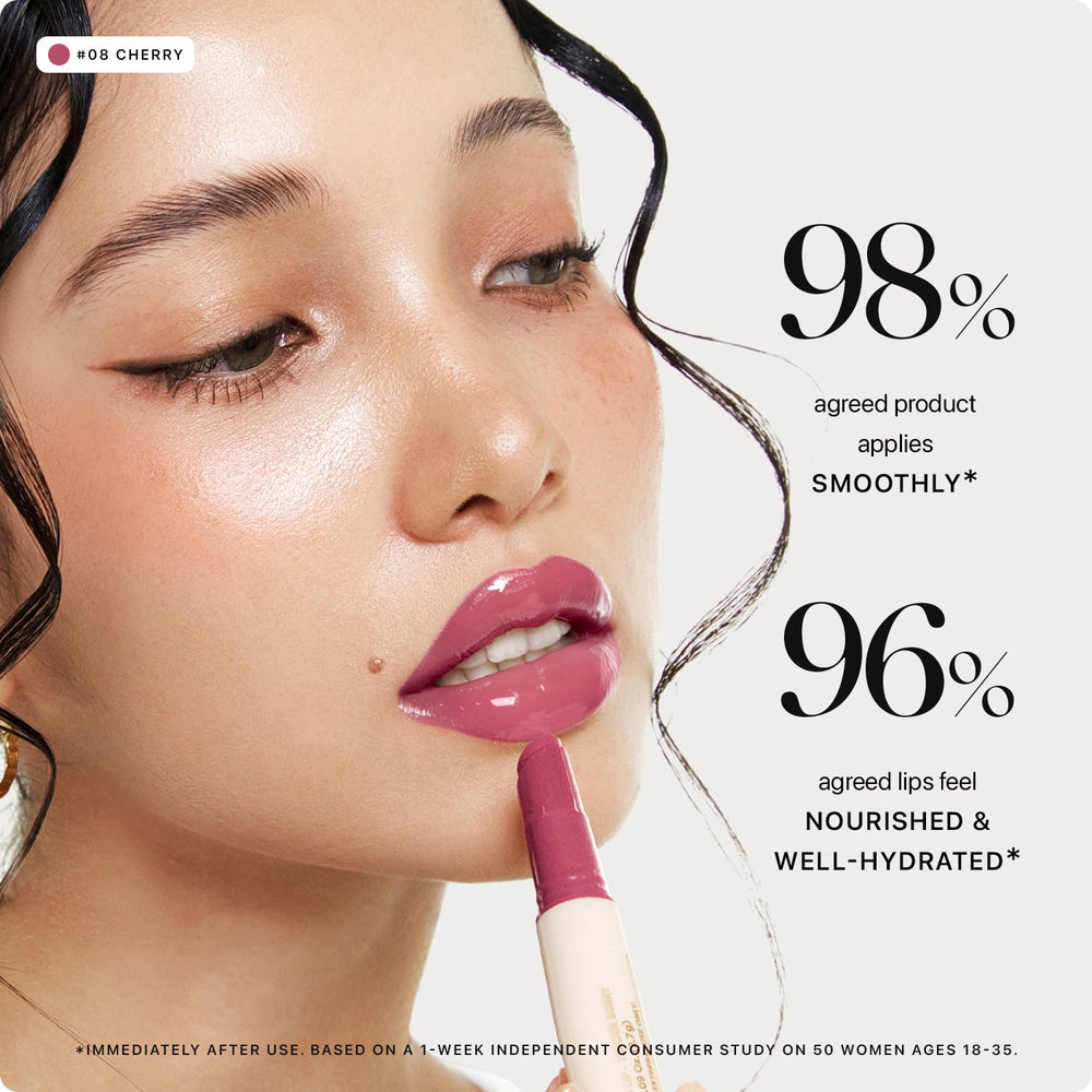 Nature Republic texture close-up showing glossy honey-like finish and smooth application benefit