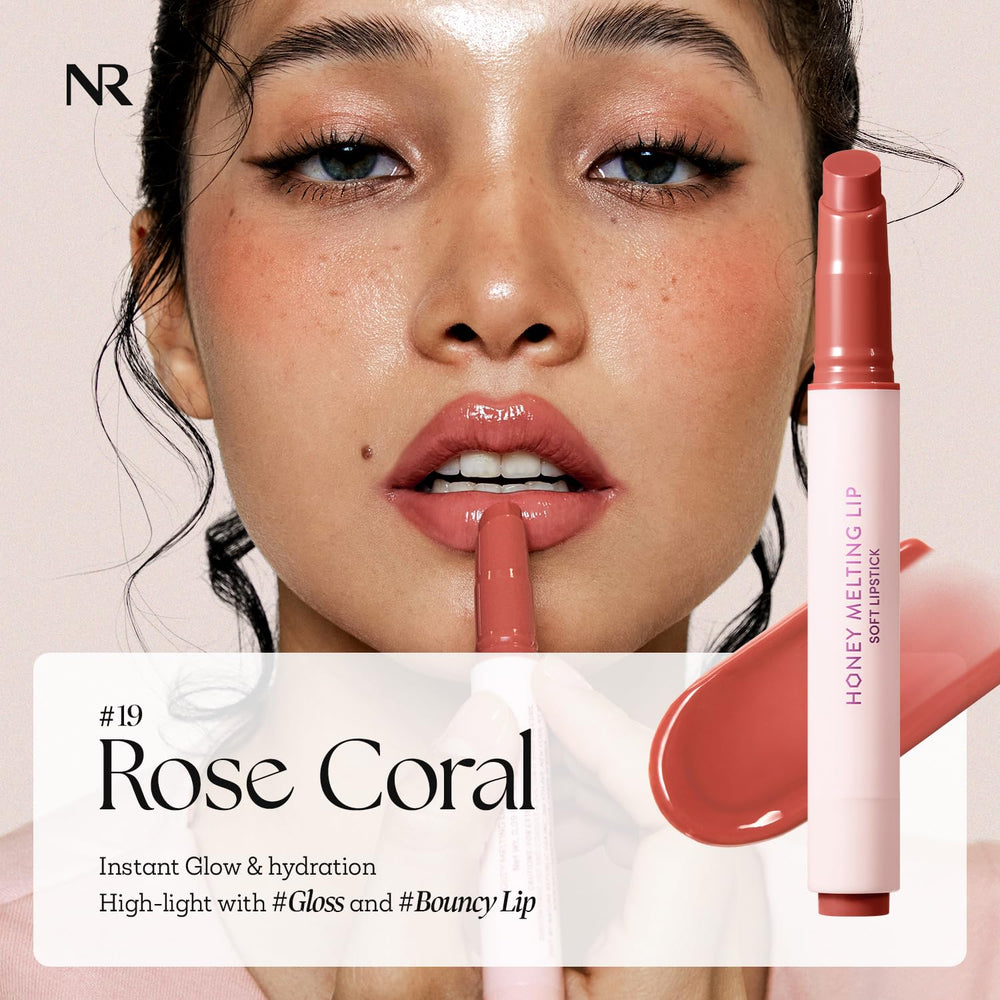 Nature Republic close-up of rose coral texture highlighting smooth glide