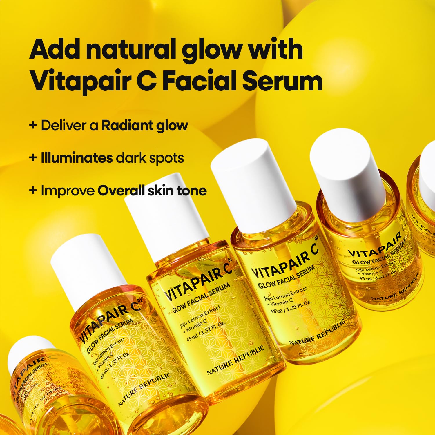 Nature Republic applying serum to cheek demonstrating dewy finish