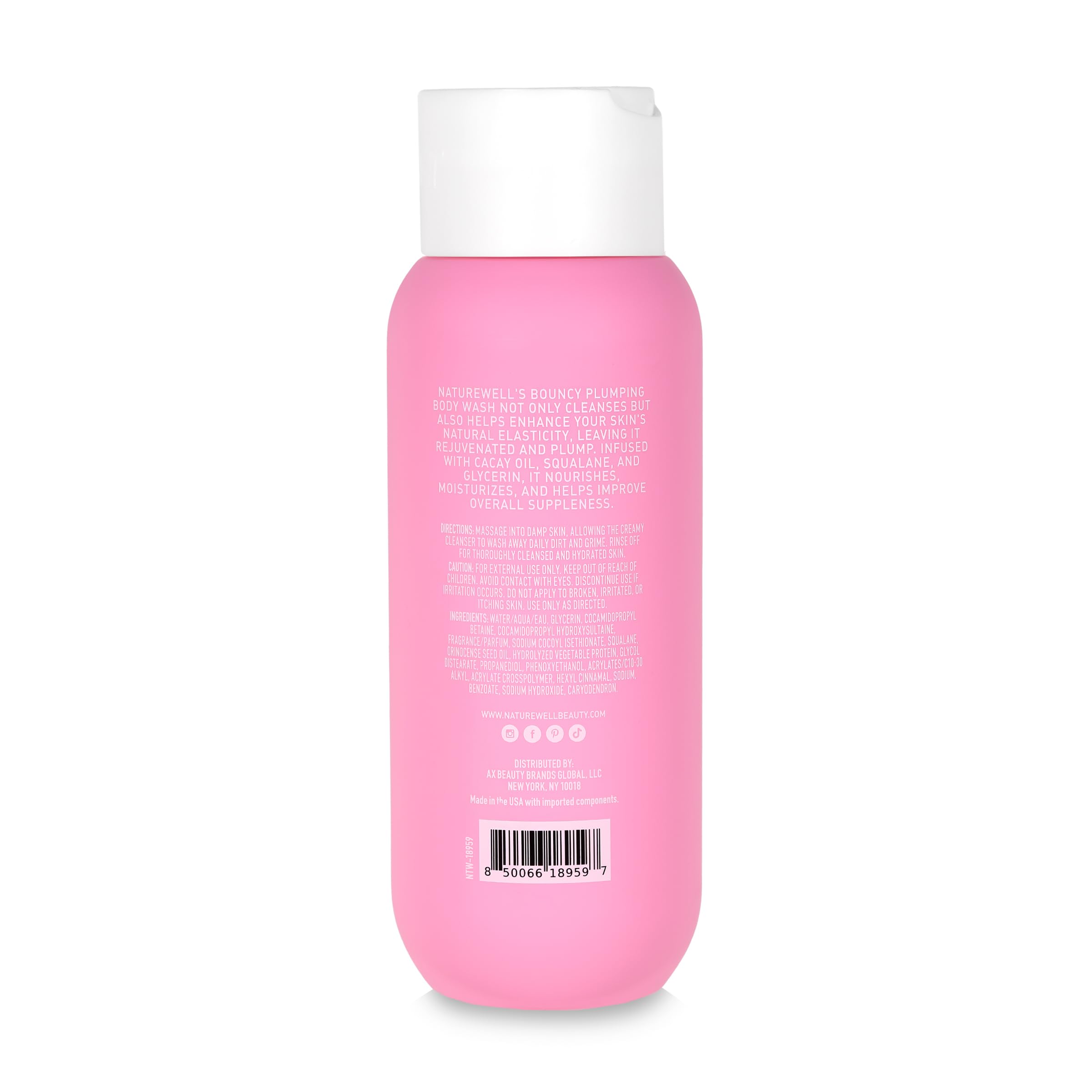NATURE WELL after-shower skin showing plump, soft-looking results