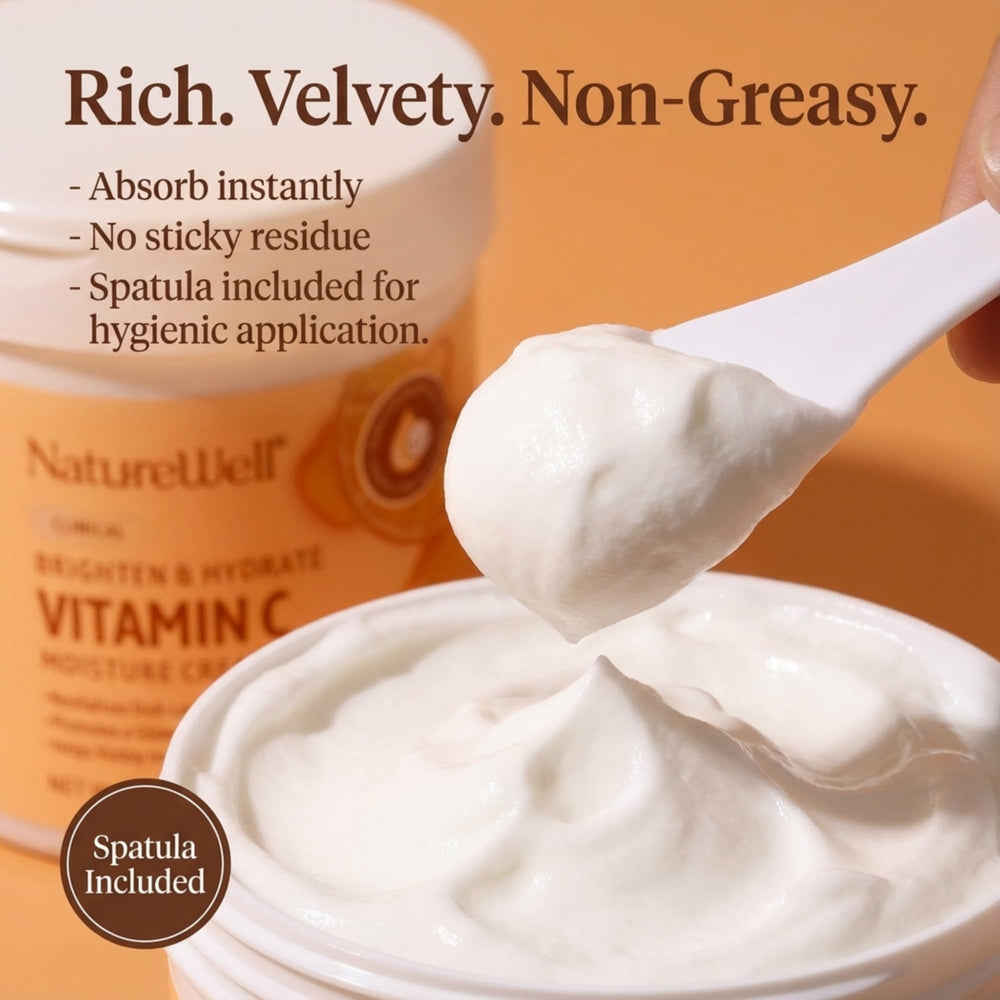 NATURE WELL close-up cream texture highlighting smooth application benefit
