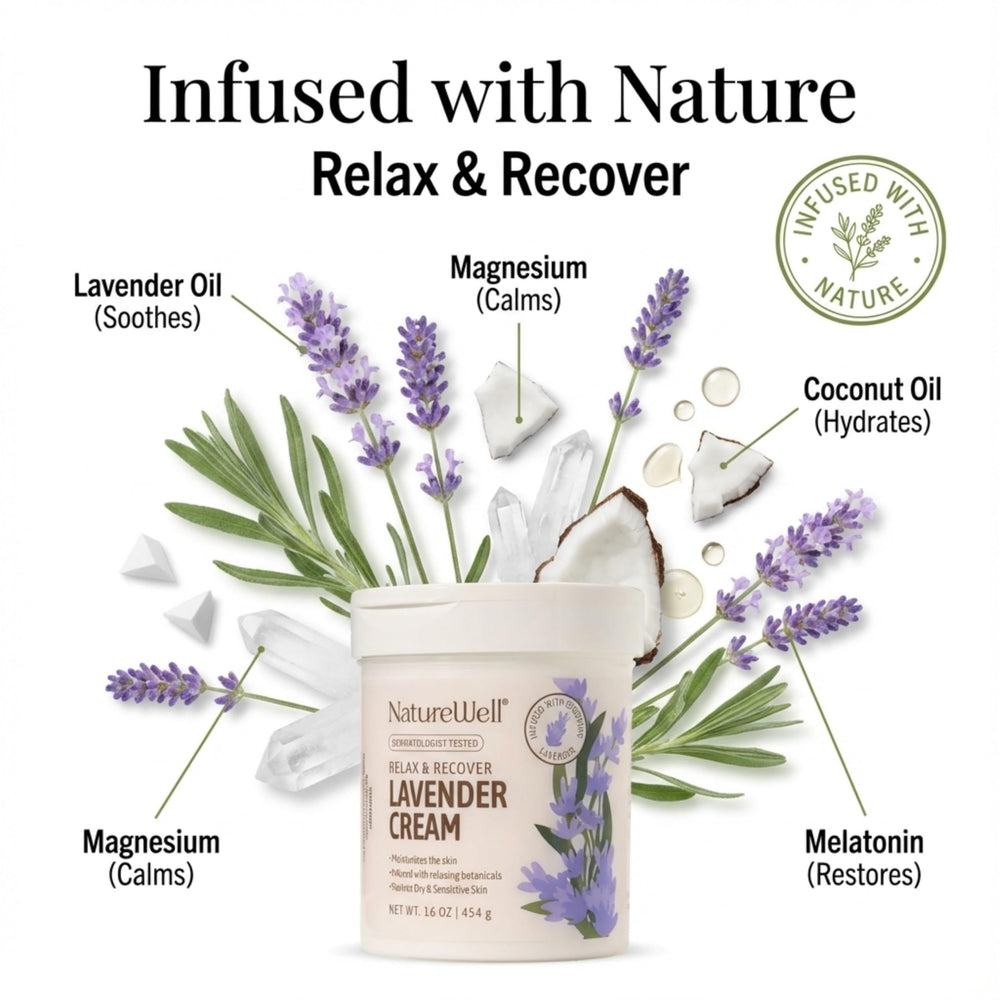 NATURE WELL cream texture close-up showing quick-absorbing hydration