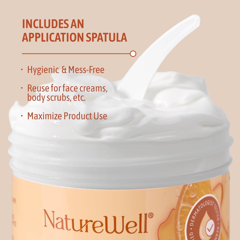 NATURE WELL jar on spa towel in bathroom setting conveying daily routine benefit