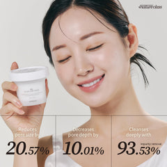 NATURECLASS rice ferment ingredient bottle highlighting natural enzyme brightening