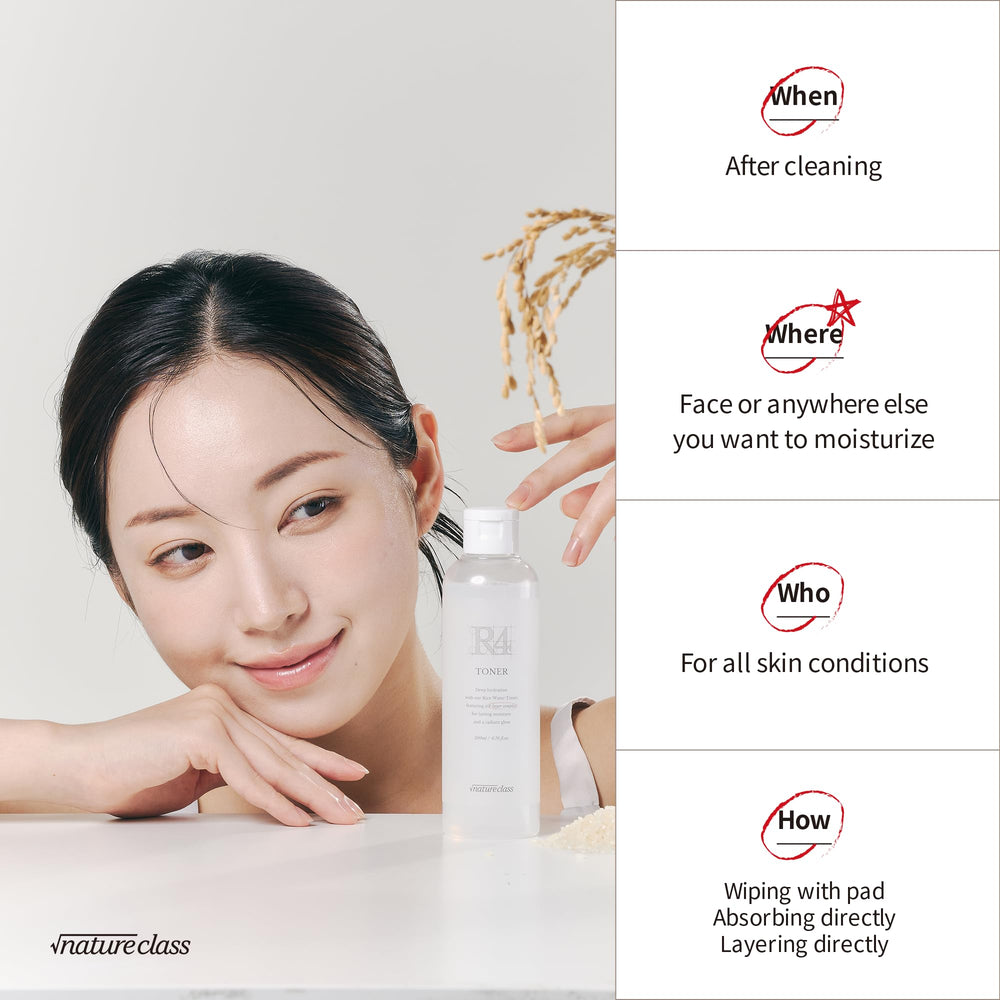 NATURECLASS rice ferment ingredients display communicating radiance support
