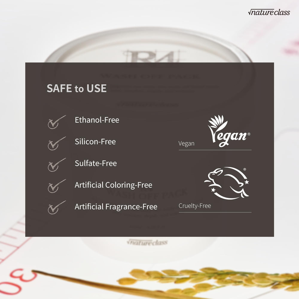 NATURECLASS label closeup showing ingredient list and product reassurance