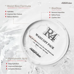 NATURECLASS rinsing mask off in bathroom illustrating clean finish without tightness