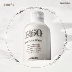NATURECLASS foam in hand demonstrating light cushiony lather for gentle cleansing