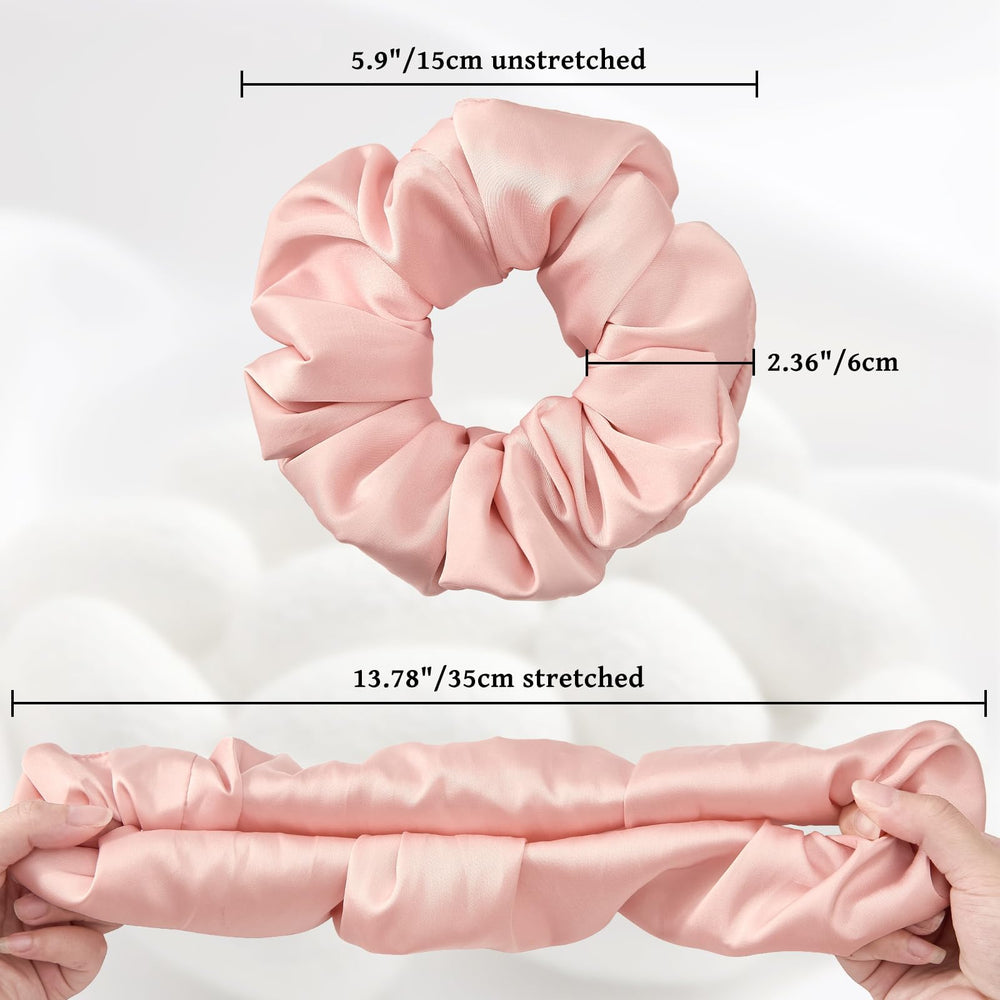NatureKess slim scrunchies arranged flat, illustrating sleek ties for polished ponytails benefit