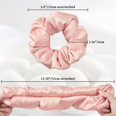 NatureKess slim scrunchies arranged flat, illustrating sleek ties for polished ponytails benefit