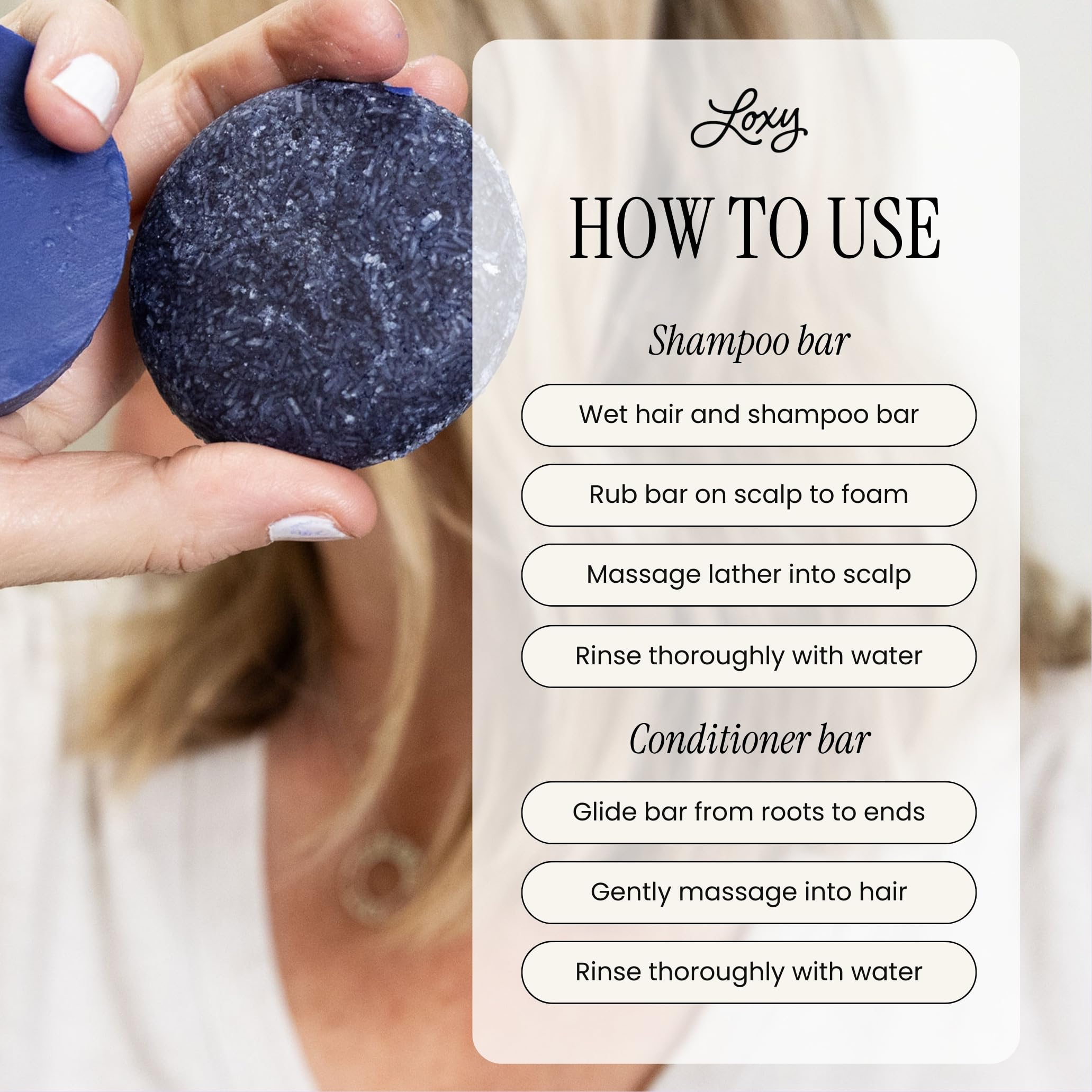 NATURÉL bar in a hand ready for use and easy travel convenience