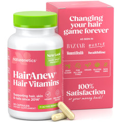 Naturenetics HairAnew front packaging showing product benefit