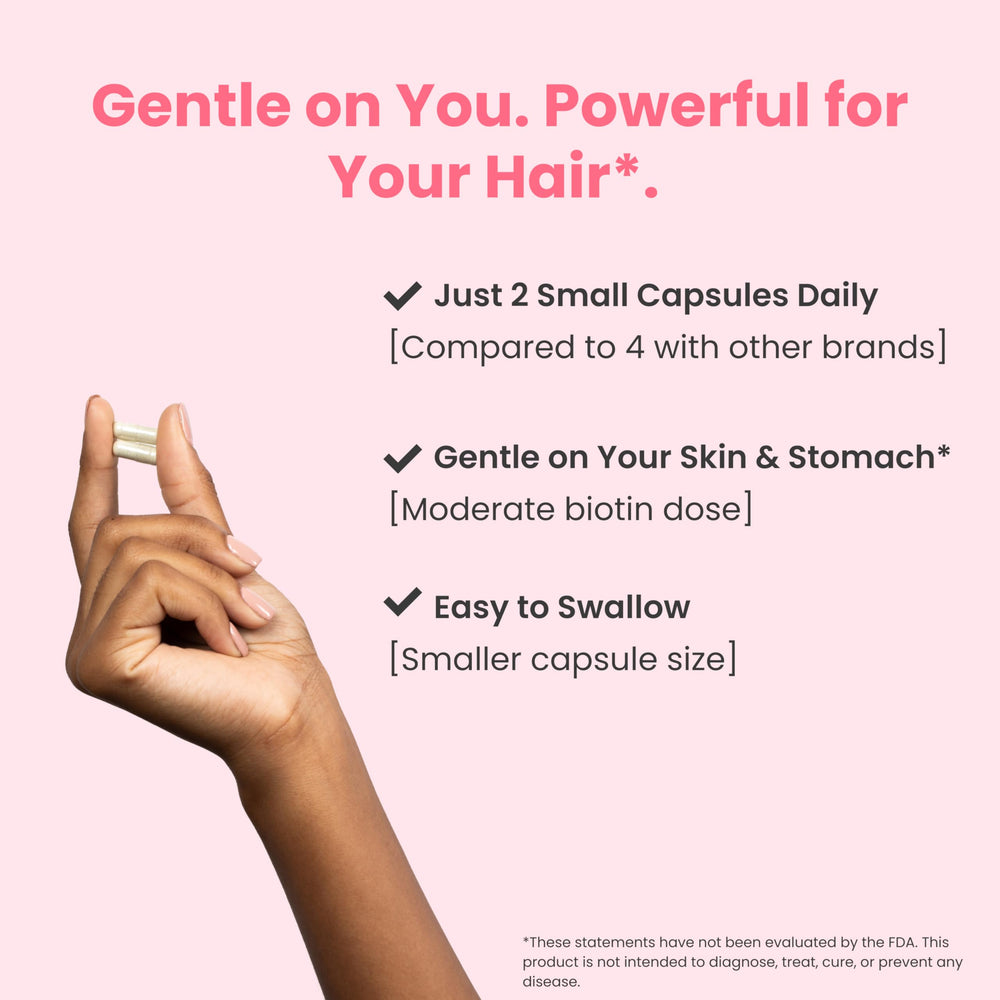 Naturenetics HairAnew bottle in hand for size and portion reference