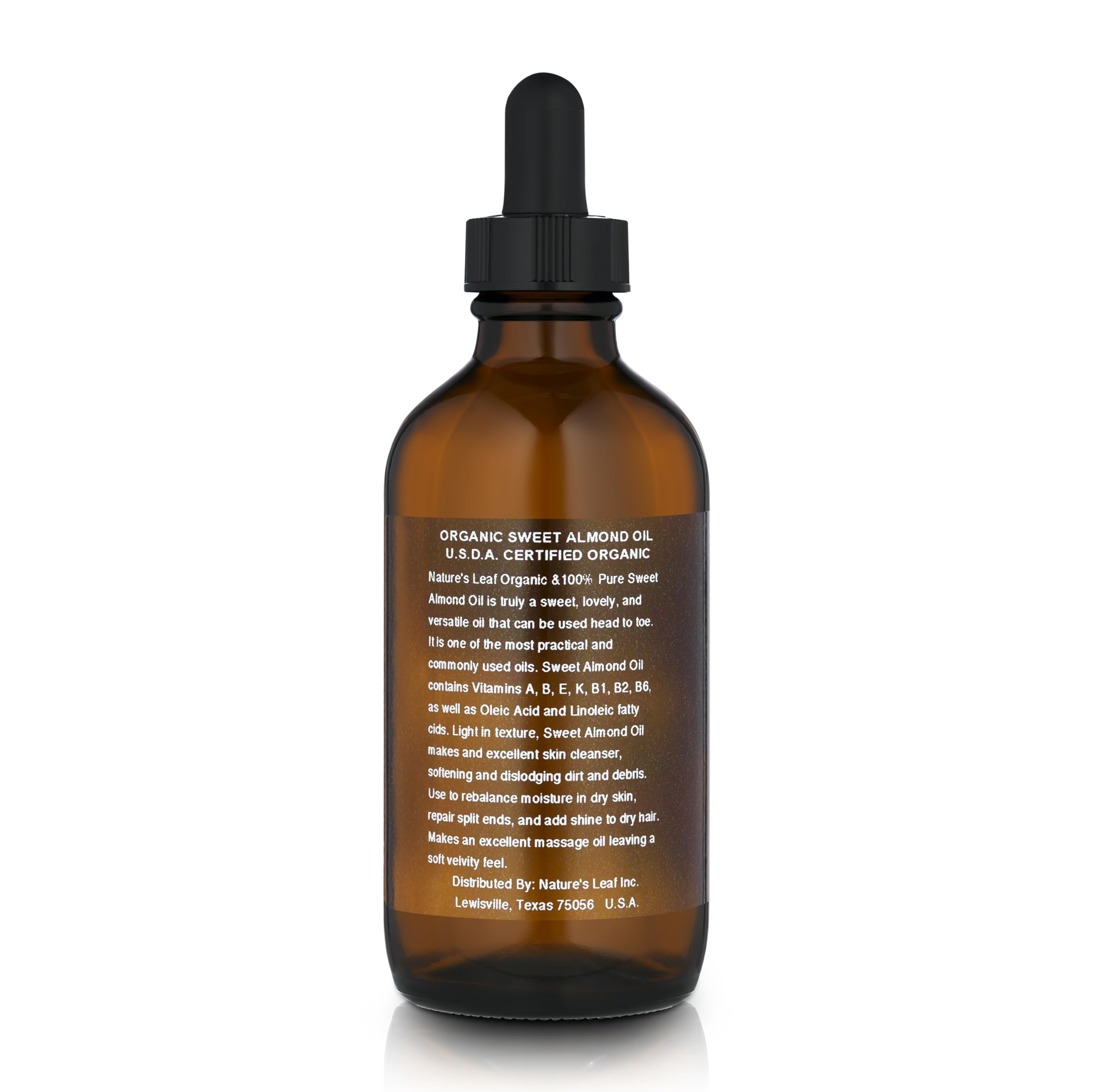 Natures Leaf close-up oil texture highlighting smooth absorption benefit
