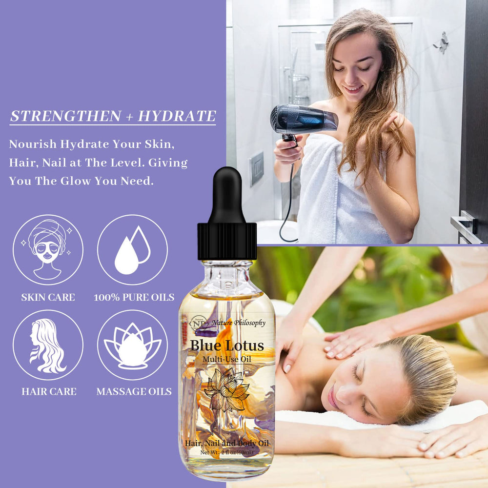 NP NATURES PHILOSOPHY oil massaged into cuticles to hydrate and soften nails