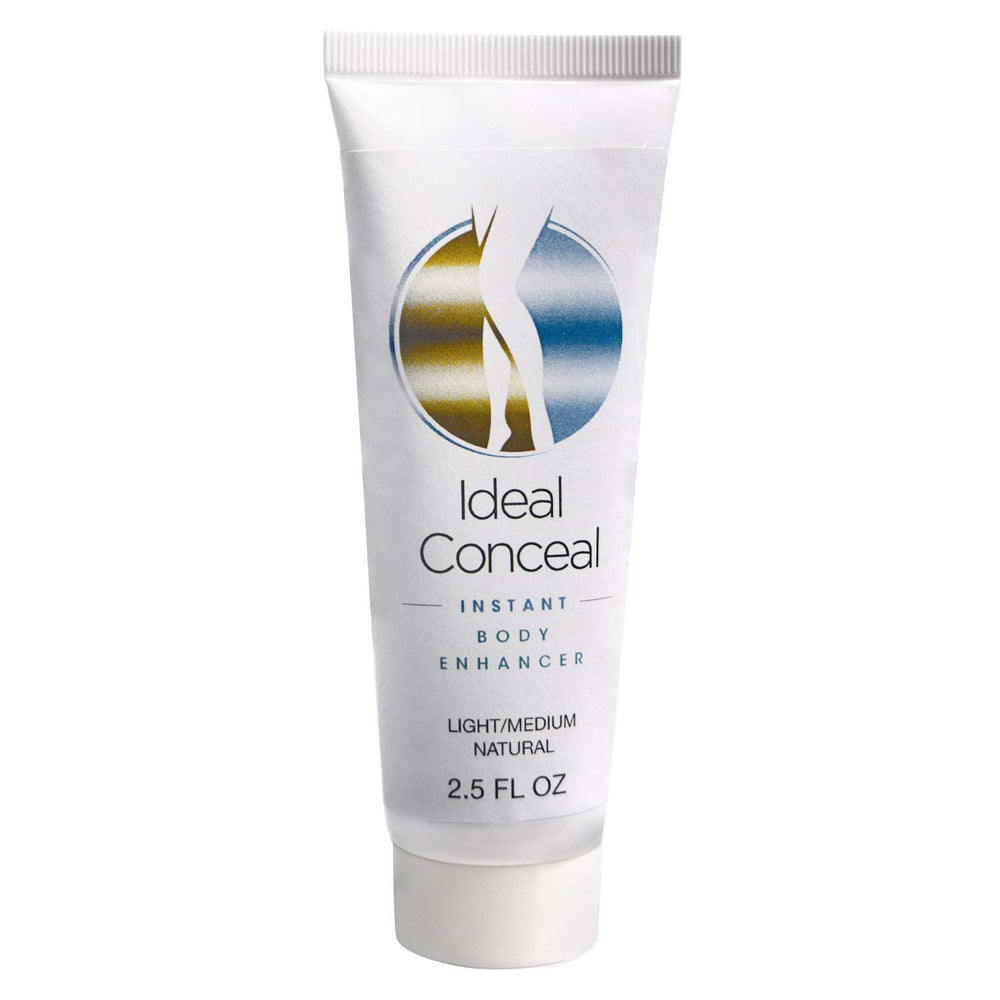 Nature’s pillows front packaging showing compact concealer tube and natural branding benefit: easy application