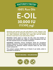 Nature's Truth back label close-up showing ingredient and testing details