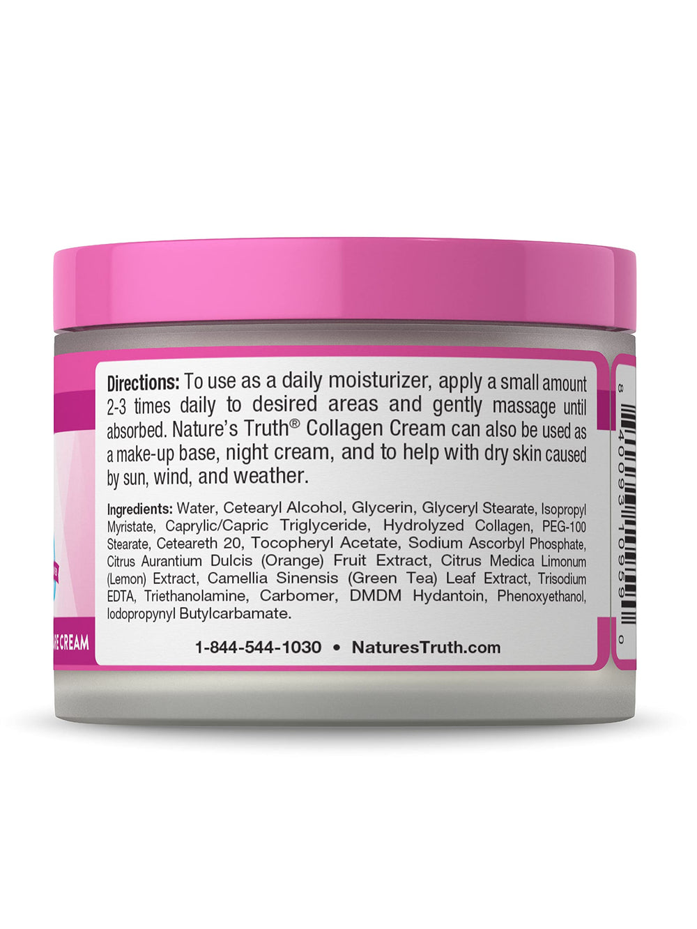 Nature's Truth label close-up showing ingredient transparency and claims