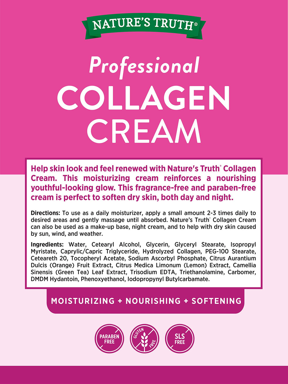 Nature's Truth creamy texture close-up highlighting rich hydration