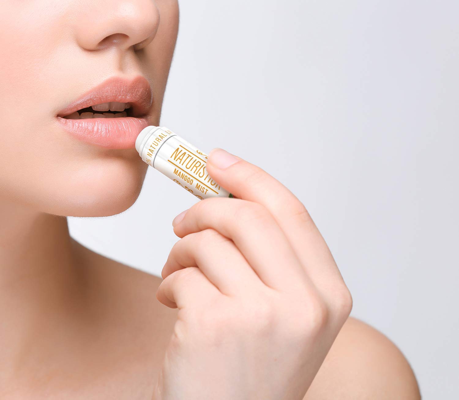 Naturistick close-up of balm texture highlighting smooth non-sticky glide benefit